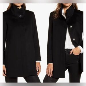 Fleurette Loro Piana Stand Collar Car Coat